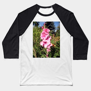 Pink hollyhock Baseball T-Shirt